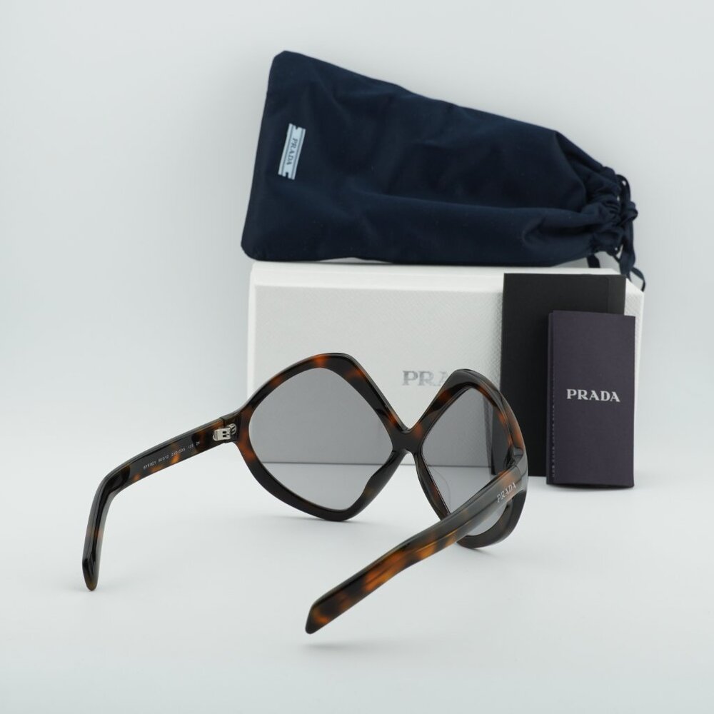 Prada PRB21S 20D50Q Geometric Sunglasses – Juniper Havana\ Grey - Picture 4 of 10